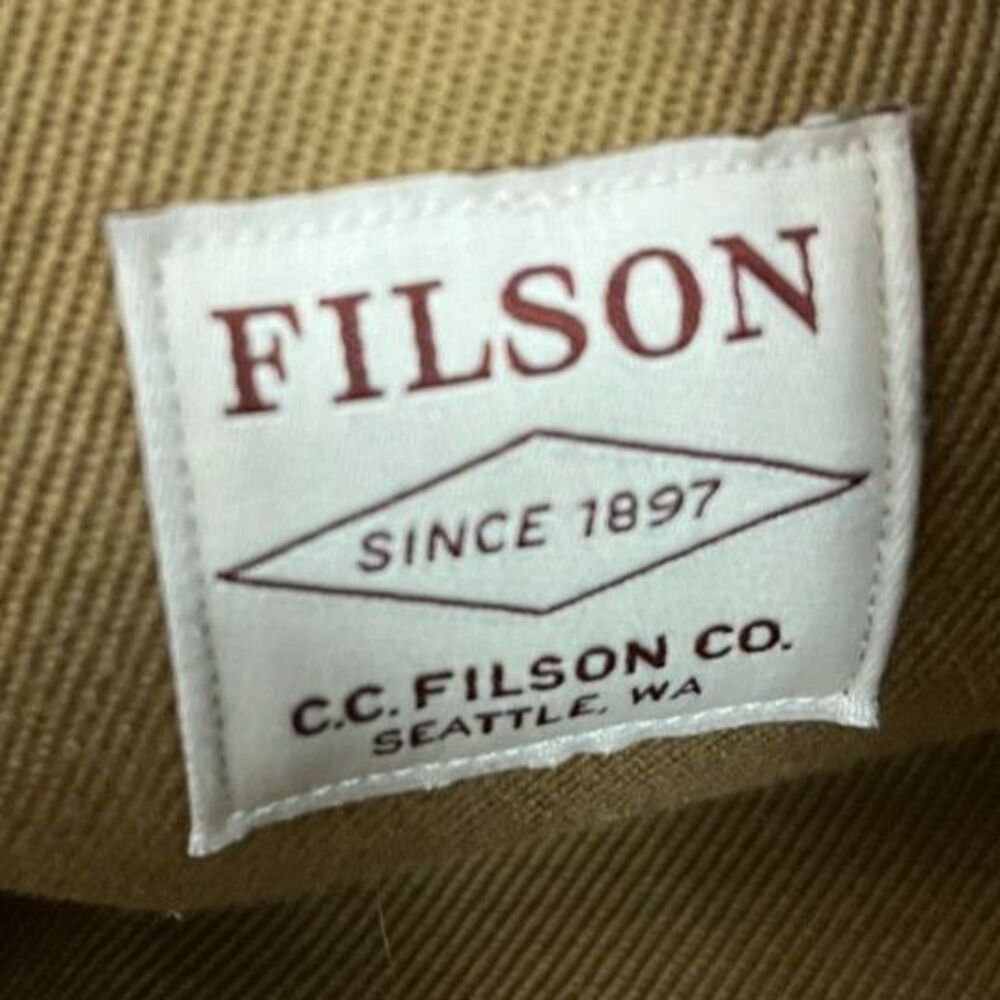 Vintage Filson Compartment Bag Rugged Tan Twill & Saddle Style 264 Old Stock Bag - Picture 16 of 16
